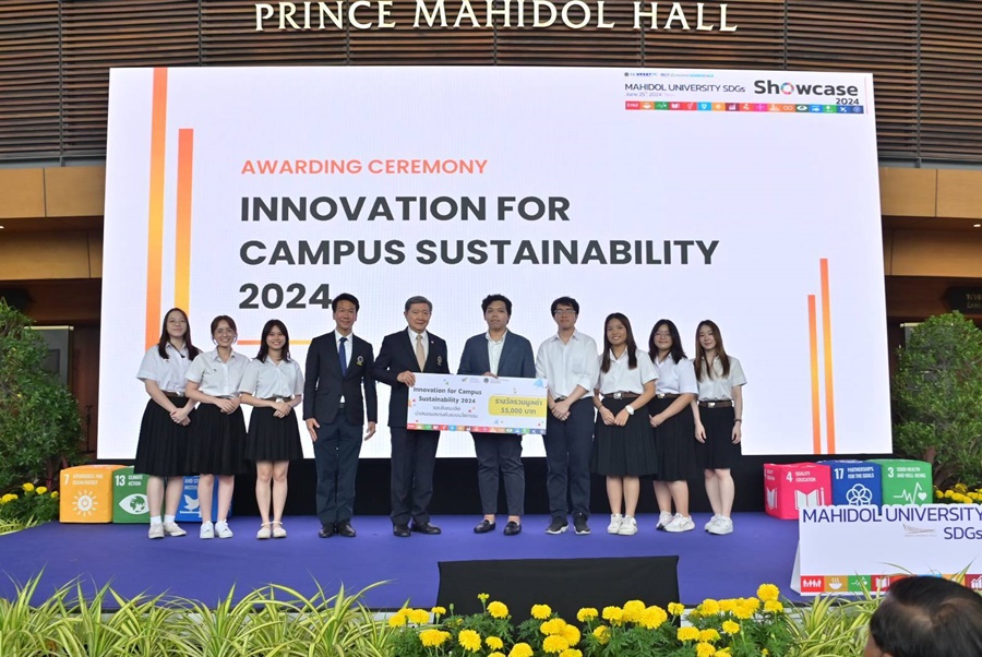 The team of Ms. Sisira Wongraweewiwat, 2nd-year CheINTER, won 2nd place in the Innovation for Sustainability 2024 competition.