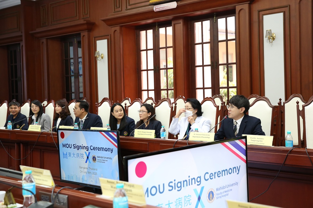 Mahidol Engineering, Siriraj, and Medical Technology Faculty sign MOU with University of Tokyo to Advance Biodesign in Medicine Collaboration